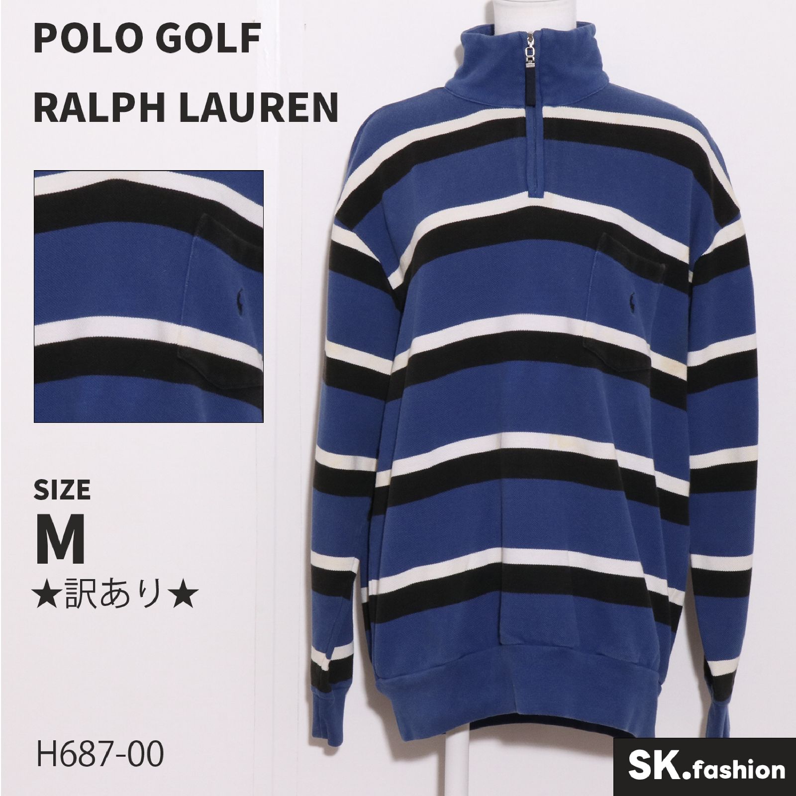 Polo Golf - POLO GOLF　ポロゴルフ　ハーフジップ　M　ブルー POLO RALPH LAUREN ポロ ラルフローレン セーター メンズ ロング