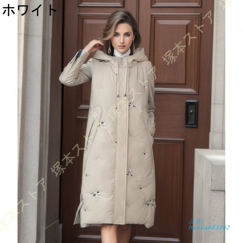 ダウンベスト ベスト レディース アウター ダウン ロング フード付き ジャケット 防寒 チョッキ 秋冬 エレポケット 袖なし 軽量 きれいめ 中綿 hax5a483462