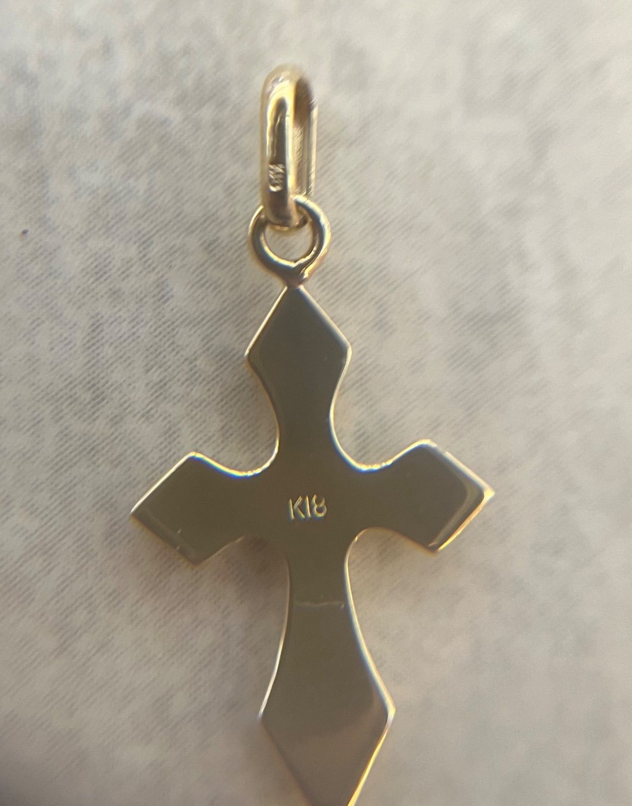 K18 最も安い 18金 クロス 十字架 ペンダントトップ K18 18金 クロス