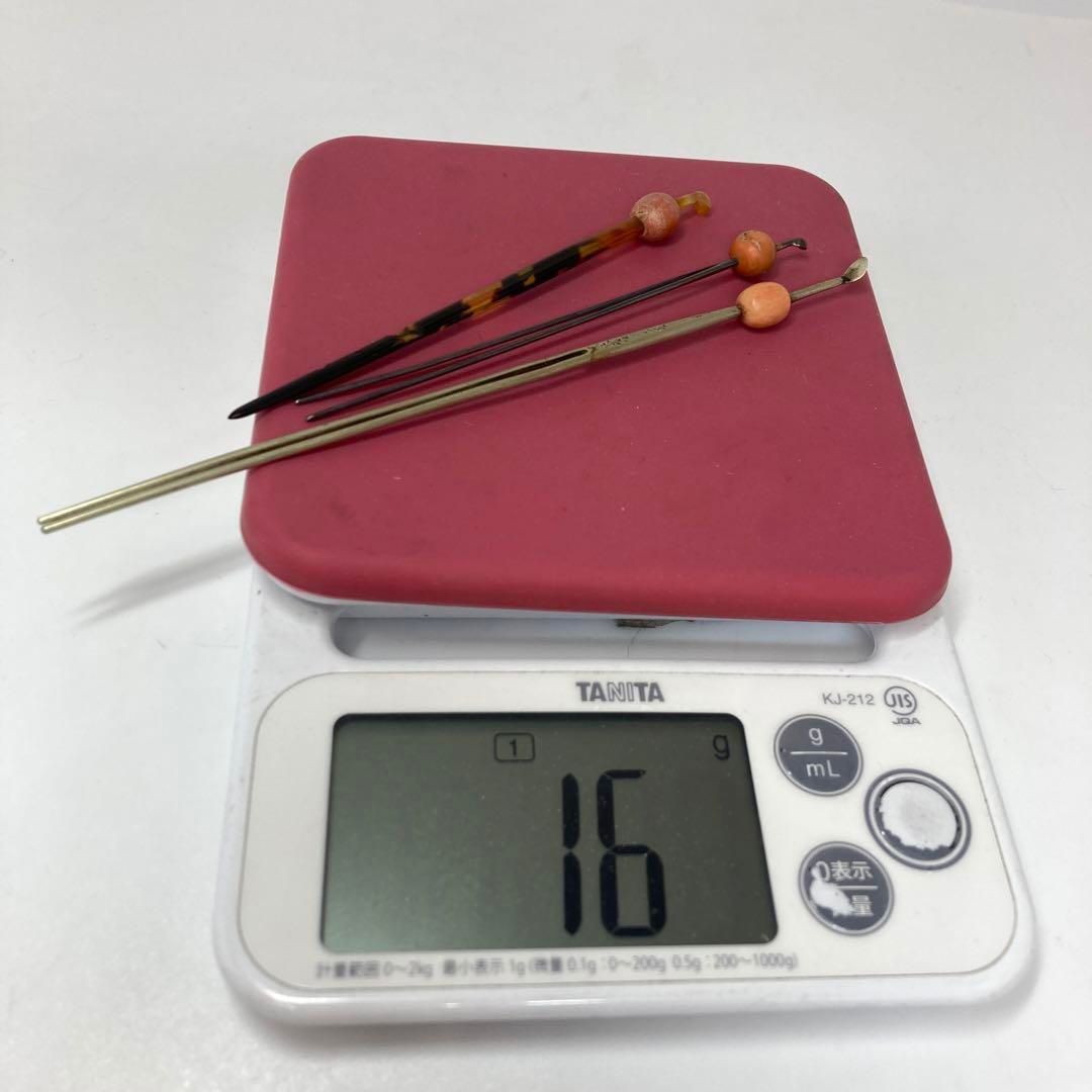 本赤珊瑚 簪3本 16g 東さ6-0106ア WWW_IBETON_RU