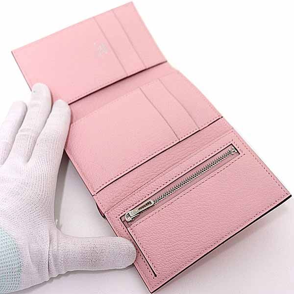 エルメス HERMES ベアンコンビネ 三つ折り財布 シェーブル K刻印(2025