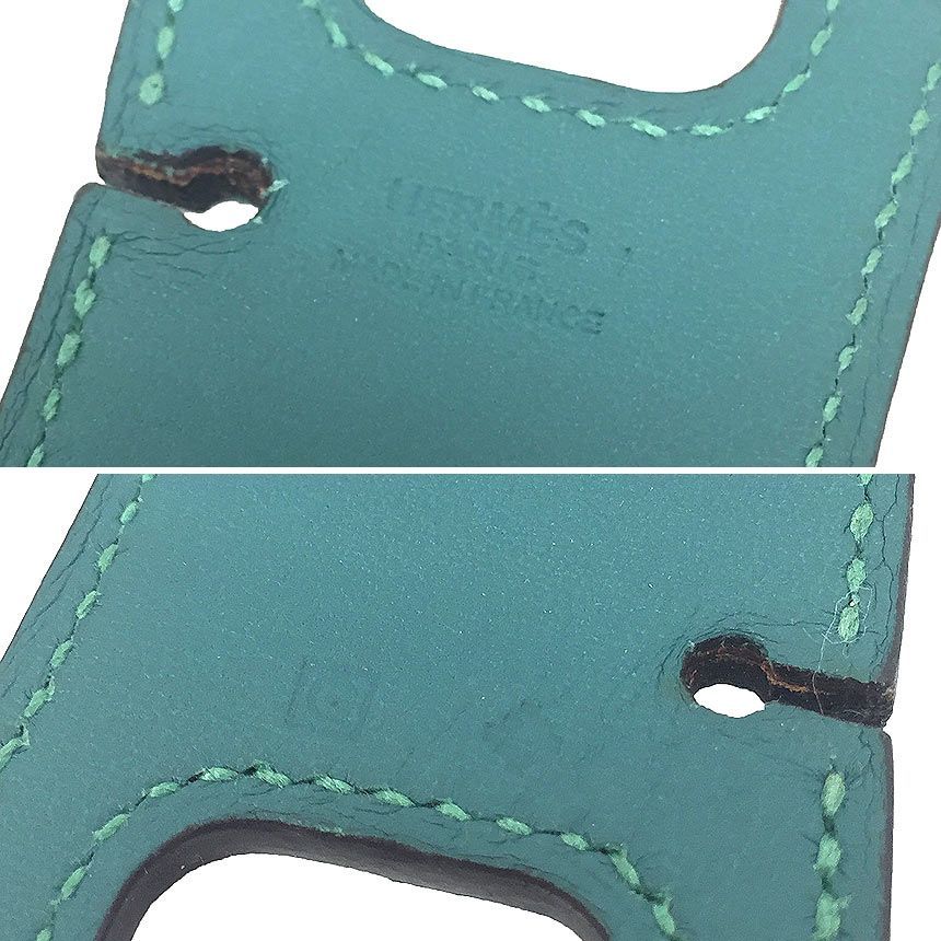 HERMES エルメス レザー イヤホンホルダー グリーン aq10180 - メルカリ