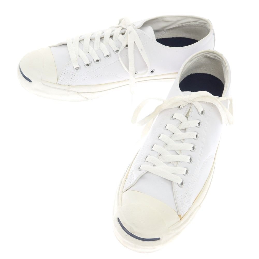 中古】コンバース CONVERSE jack purcell レザー スニーカー ホワイト