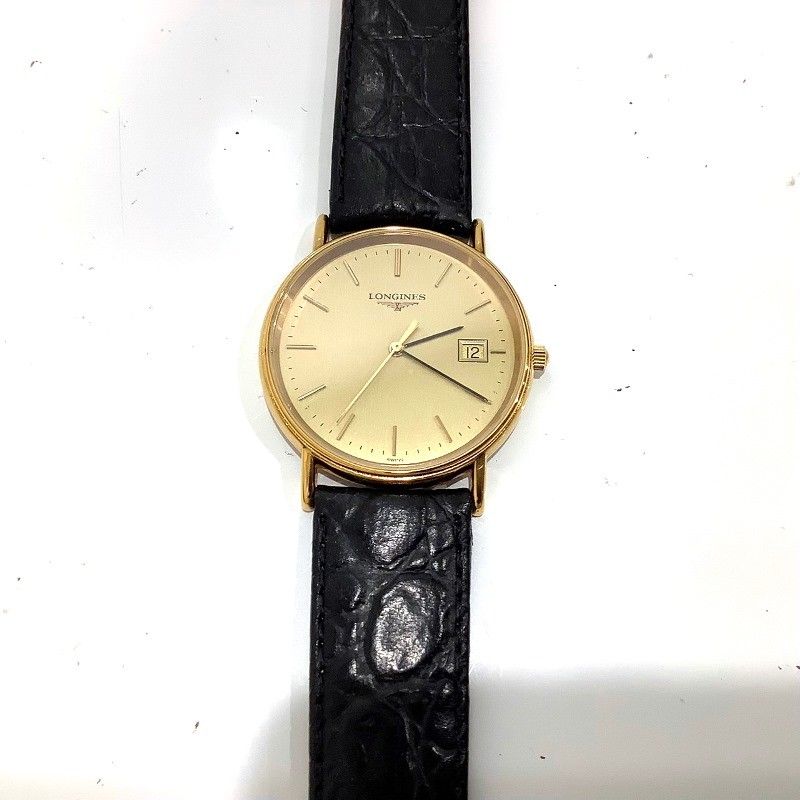 ロンジンクオーク腕時計メンズ稼働品2月7日迄の出品 美品 稼働品》 ロンジン メンズ腕時計 ゴールド系文字盤