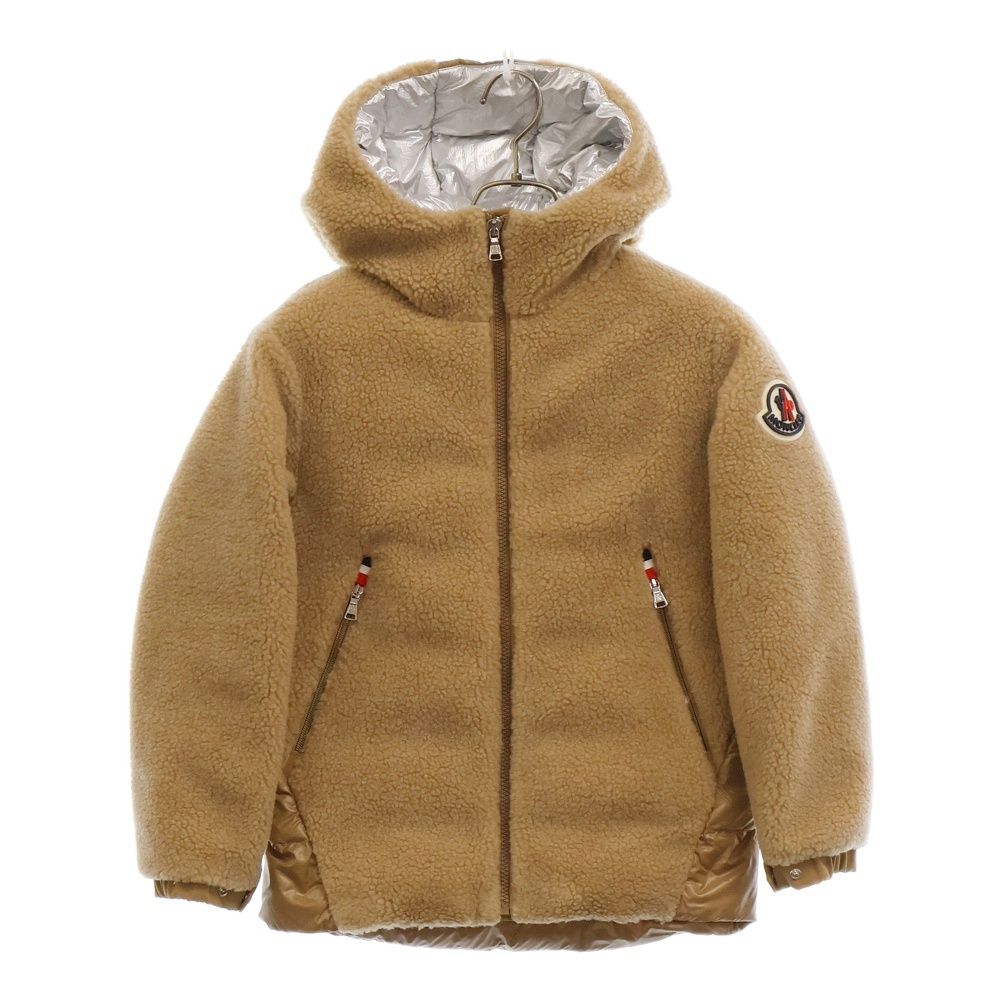 MONCLER モンクレール HOODED LOGO FLEECE JACKET ロゴフリースジャケット G29541B52120 809BY ベージュ キッズ