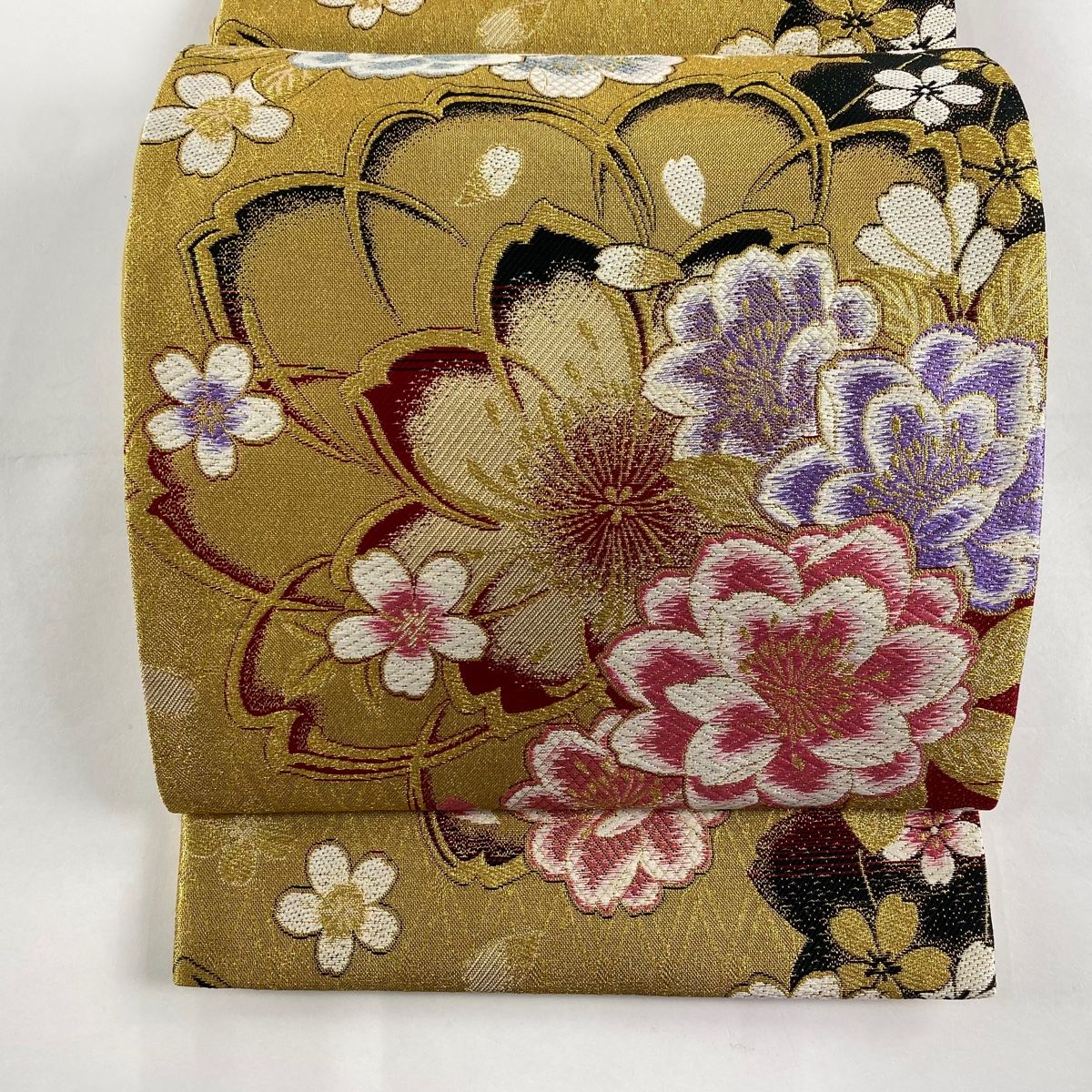 ★専用★振袖 濃紫 枝桜 椿 牡丹 糸巻 招き猫 金彩加工 トールサイズ 振袖 濃紫 枝桜 椿 牡丹 糸巻 招き猫 金彩加工 トールサイズ