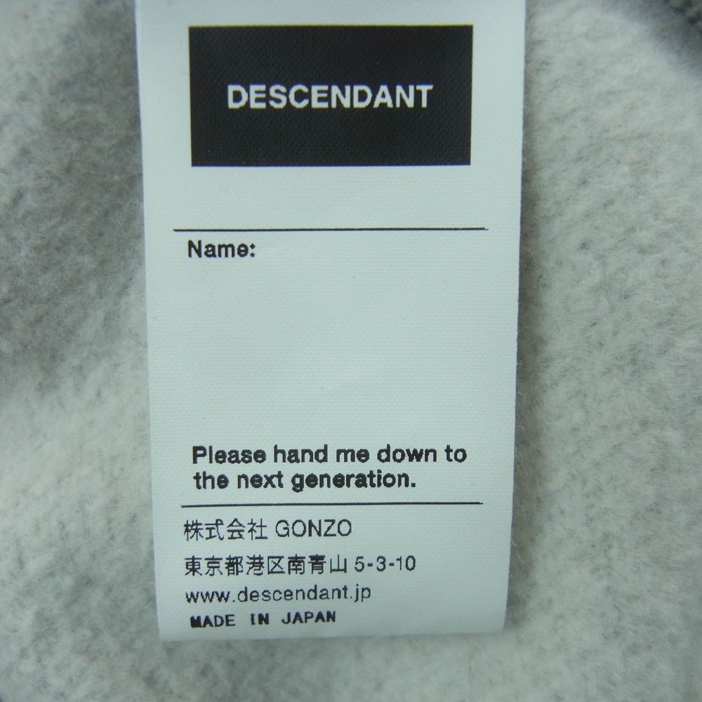 DESCENDANT ディセンダント 242ATDS-HPM02S SPYHOP HOODY バック  