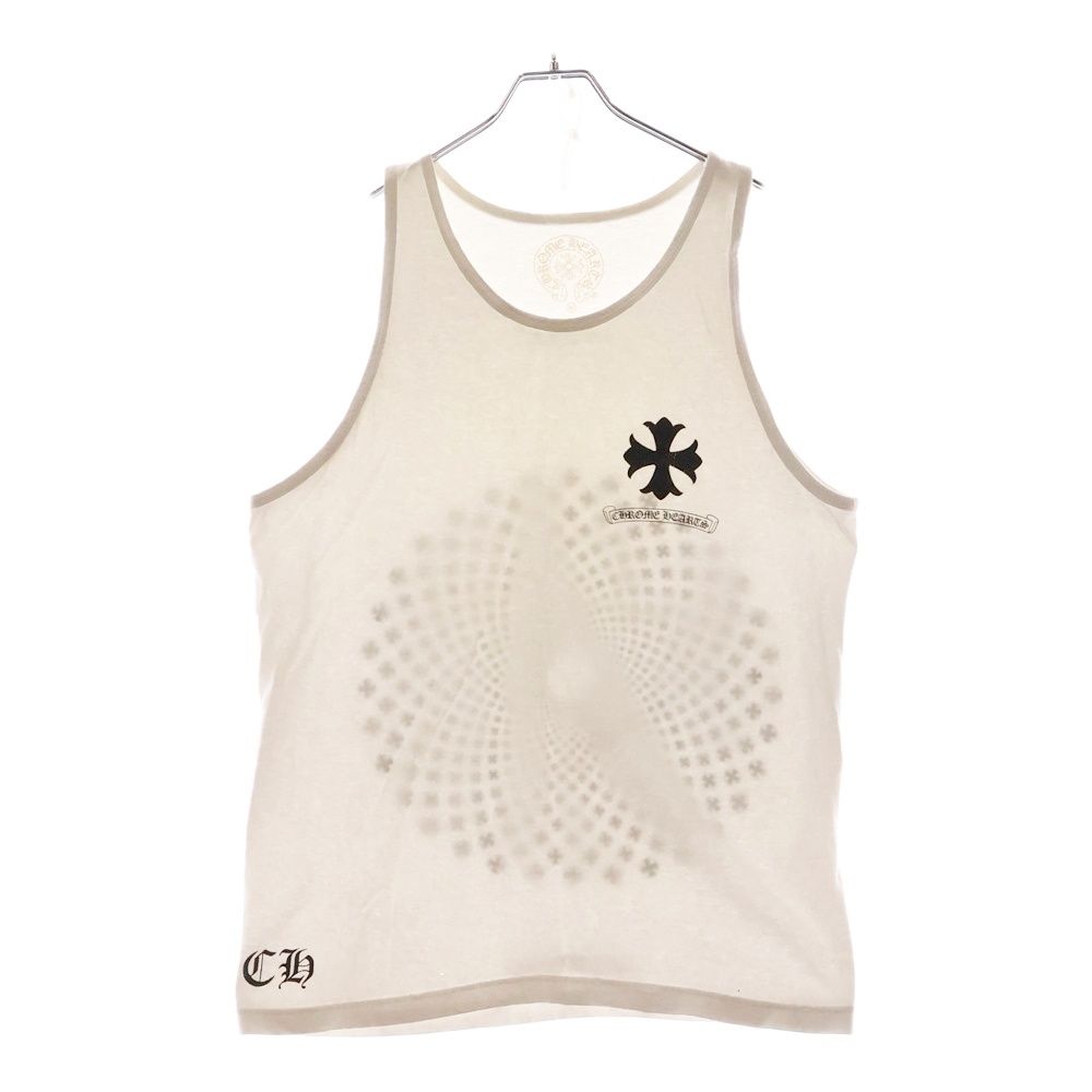 CHROME HEARTS クロムハーツ CHプラス サイケデリック プリント タンクトップ ホワイト