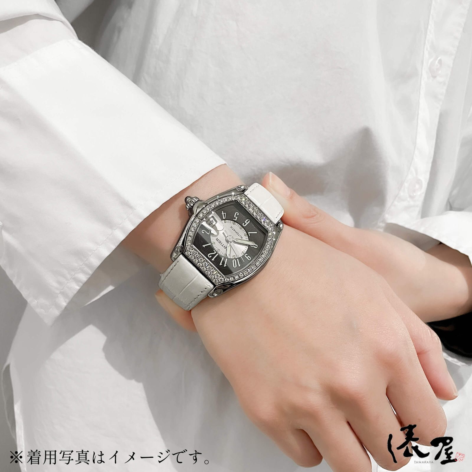 カルティエ ロードスター LM ダイヤ 極美品 メンズ 時計 Cartier
