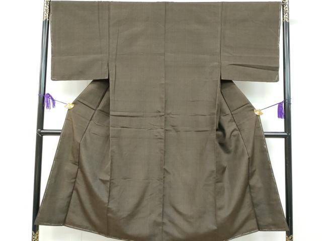 平和屋着物▽上質な紬 　単衣　 間道　正絹　逸品　未使用　DAAV9655sf 平和屋着物▽上質な紬 単衣 間道 正絹 逸品 未使用 DAAV9655sf