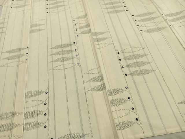 平和屋着物▽上質な紬 単衣 葉間道 正絹 逸品 AAAZ1700fy