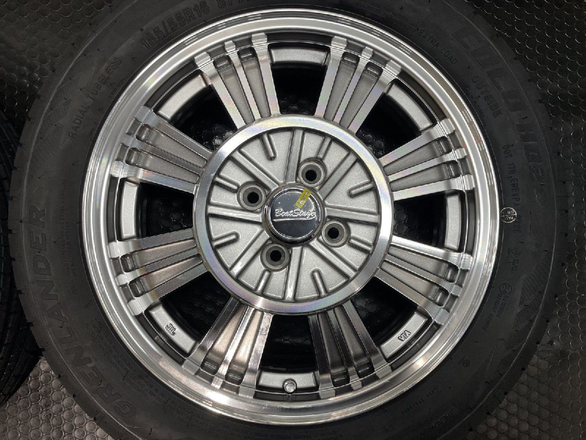 【最短翌日配送】 25年製 GRENLANDER 185 55R16 夏タイヤ BLEST BeatStage 16インチ 5J4HPCD100 38 スイフト カローラフィールダー等 MTD038