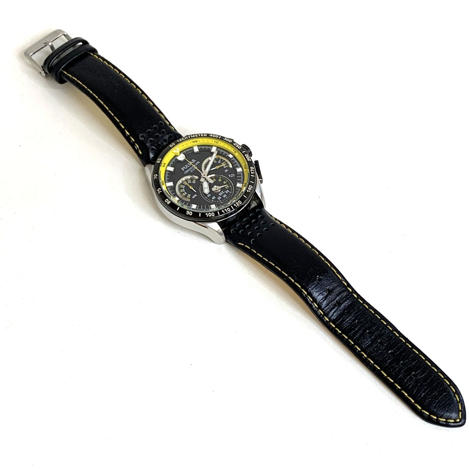 現状品】SEIKO PULSAR VK63-X001 腕時計 セイコー パルサー クロノ
