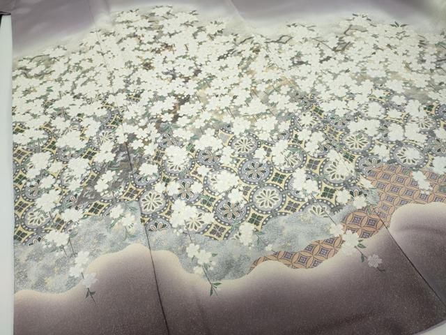 平和屋着物○豪華色留袖 枝垂れ草花文 暈し染め 金銀糸 ほていや