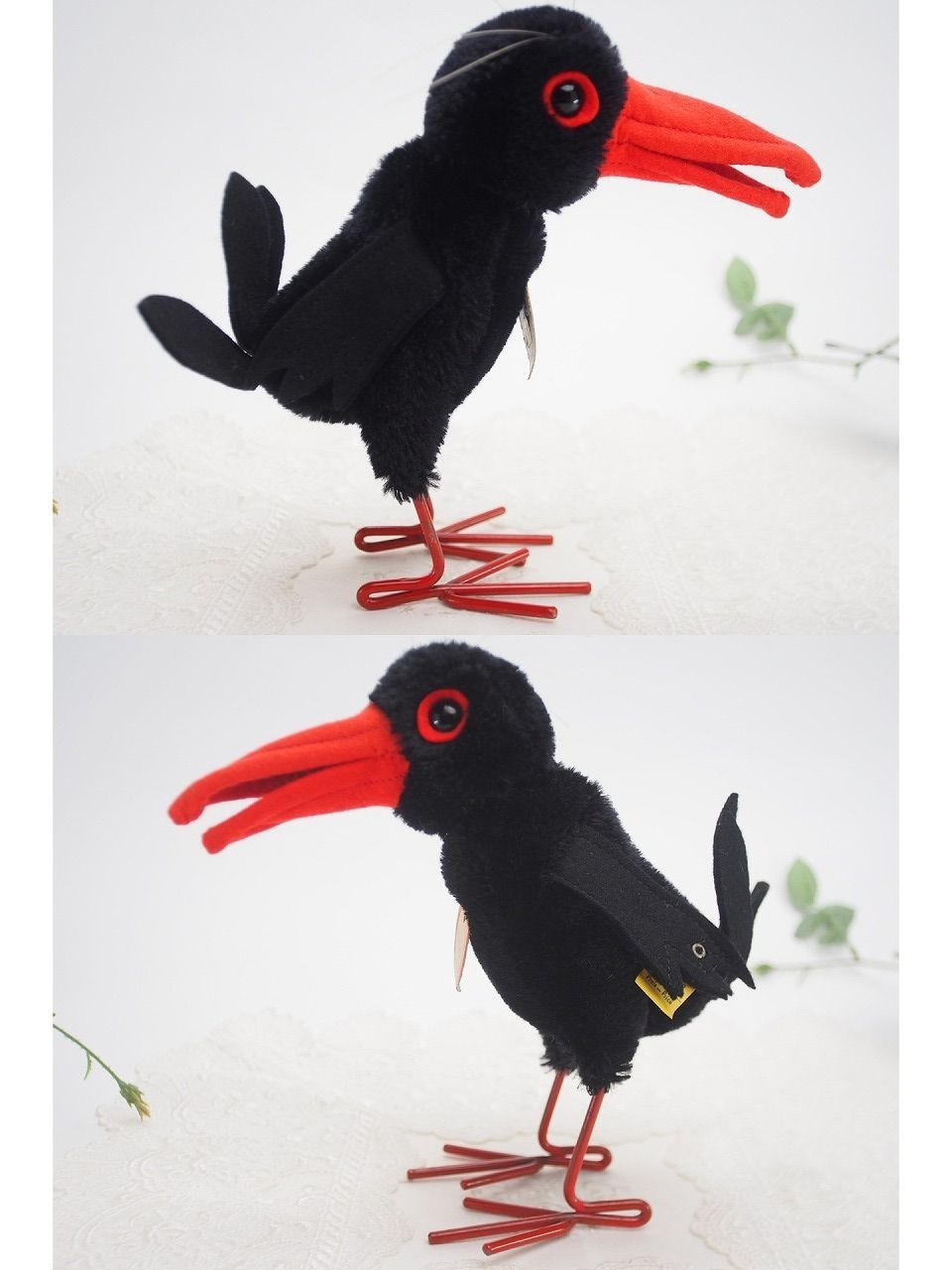 送料無料☆シュタイフ☆Hucky Raven 17cm オールID's完品☆カラスの