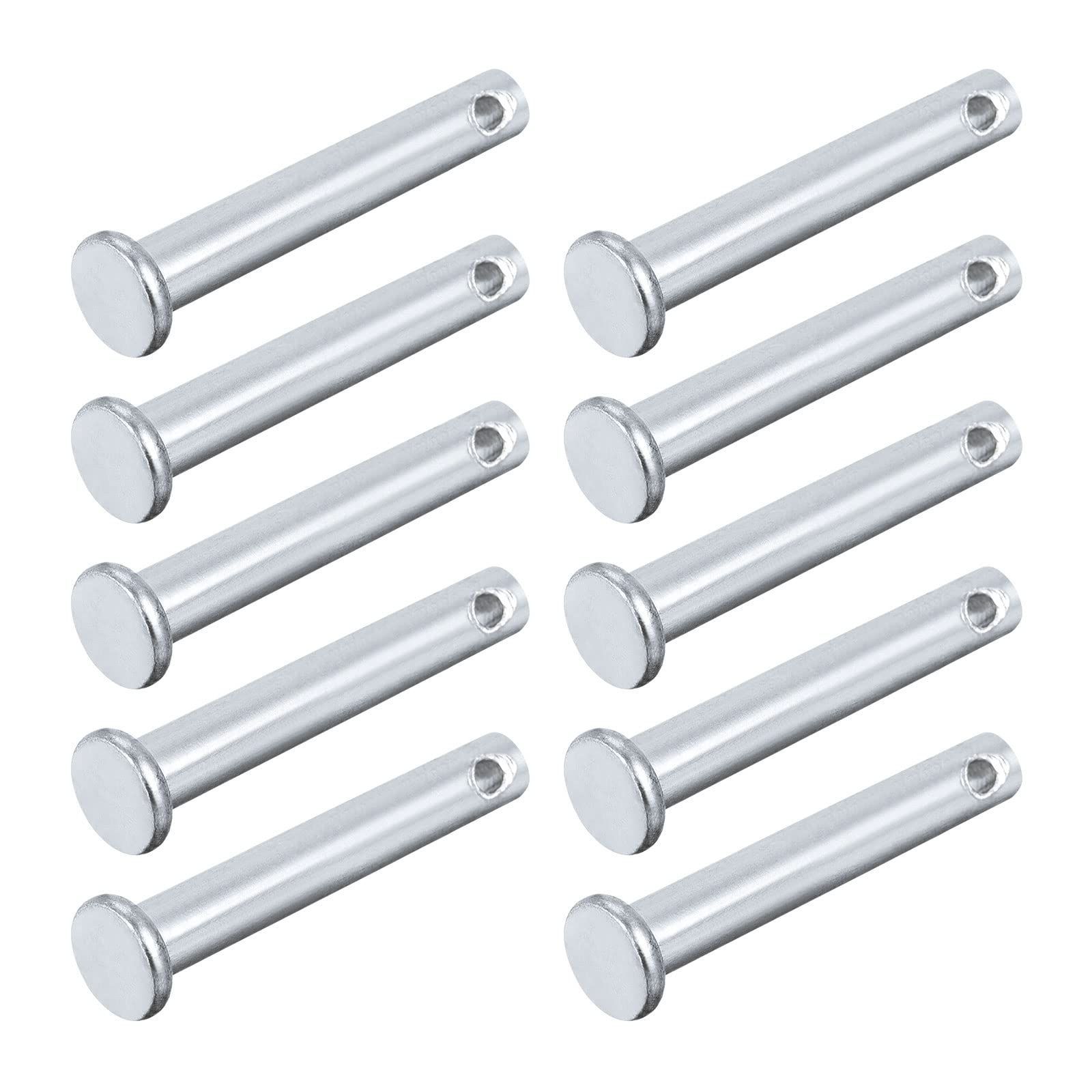 METALLIXITY クレビスピン 6 mmx35 mm 20個 シングルホール フラットヘッド 炭素鋼 ファスナーピン 金属デバイス用 家具取り付け用 工業用 DIY用