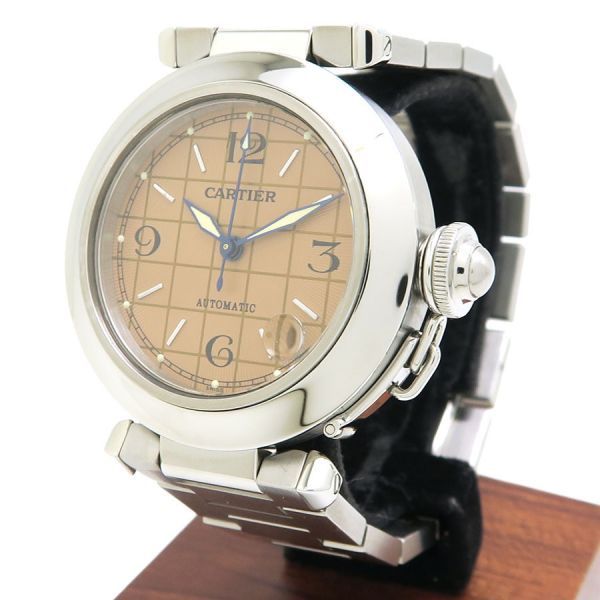 カルティエ パシャC 34mm W31024M7 ボーイズ 腕時計【Aランク】【中古  