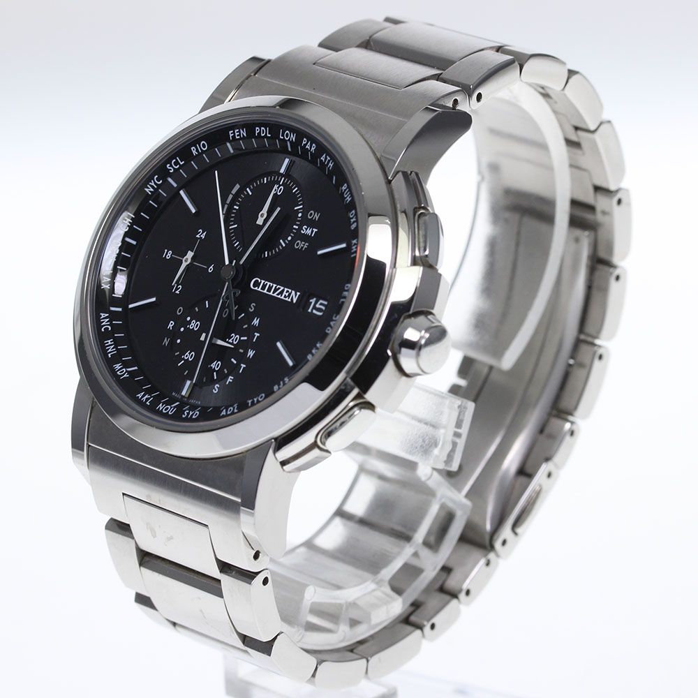 シチズン CITIZEN AT8080-52E　Ｈ800-Ｔ019960 エコドライブ ダイレクトフライト ソーラー電波 メンズ良品_661759