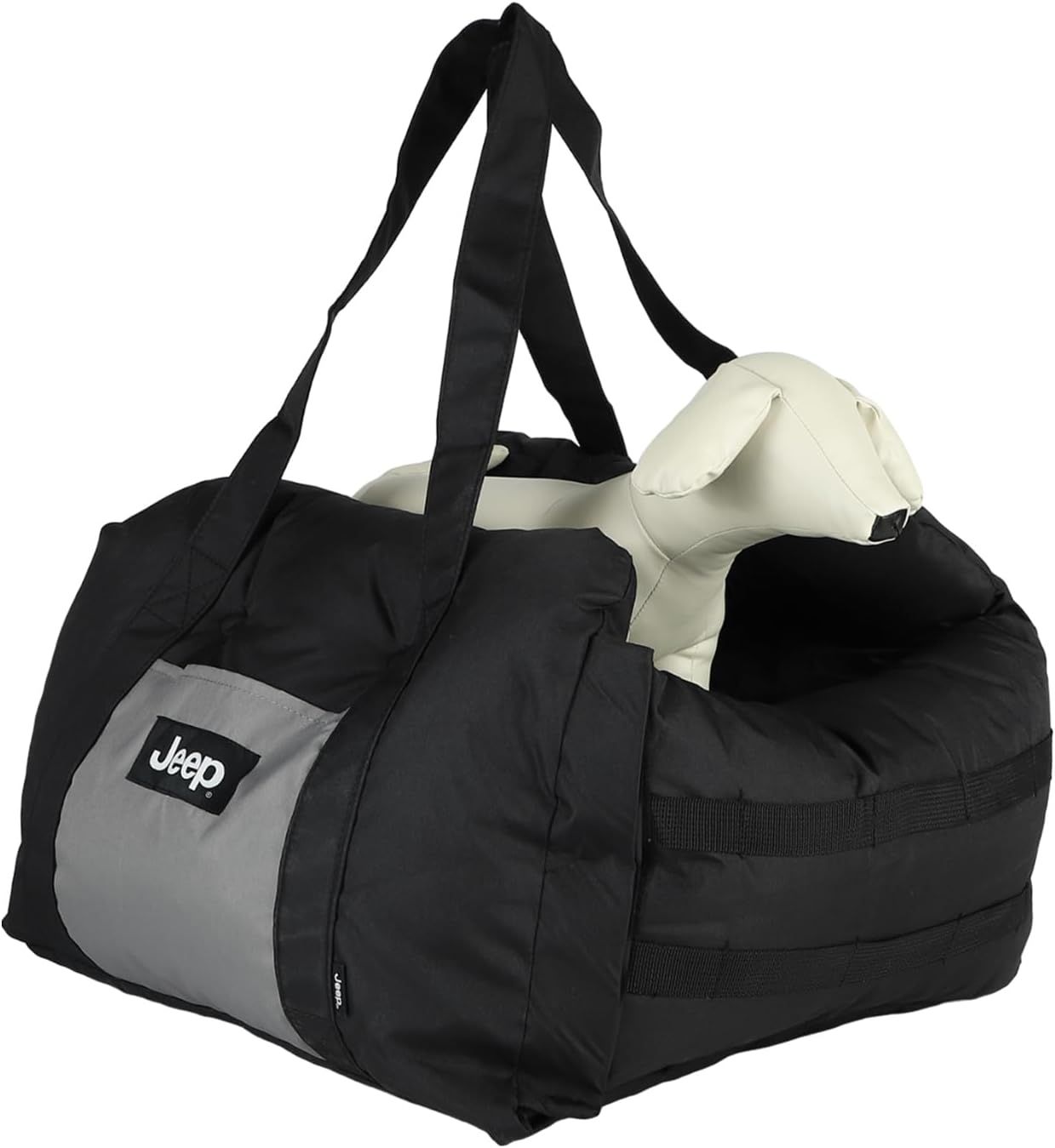 Jeep ジープ 3WAY DRIVE CARRY BED ドライブキャリーベッド|ブラック 小型犬 犬 ドライブベッド|トートバッグ
