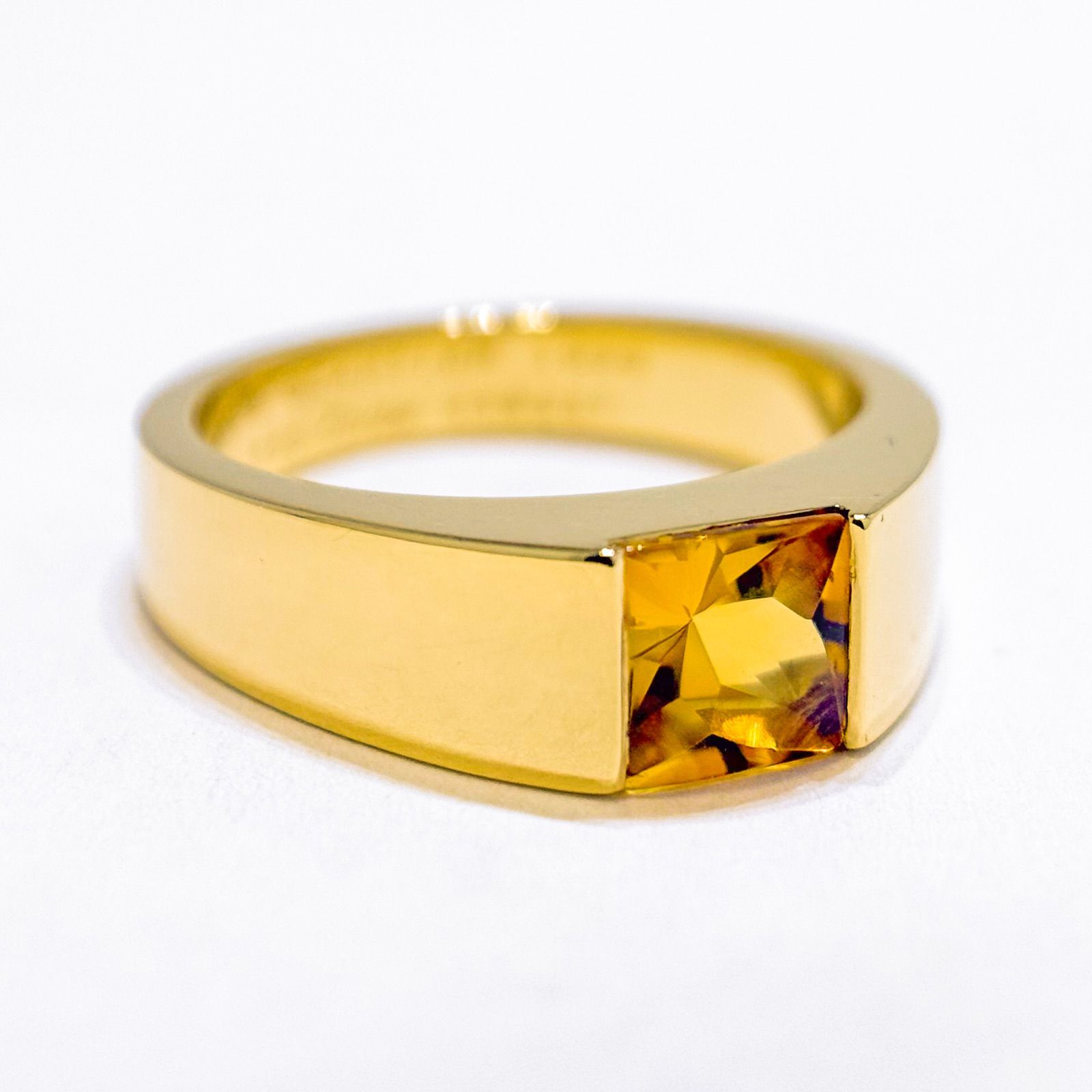 Cartier カルティエ タンク リング　シトリンYG ⚪︎Cartier カルティエ タンク シトリン YG750 8.9g 12号 - メルカリ