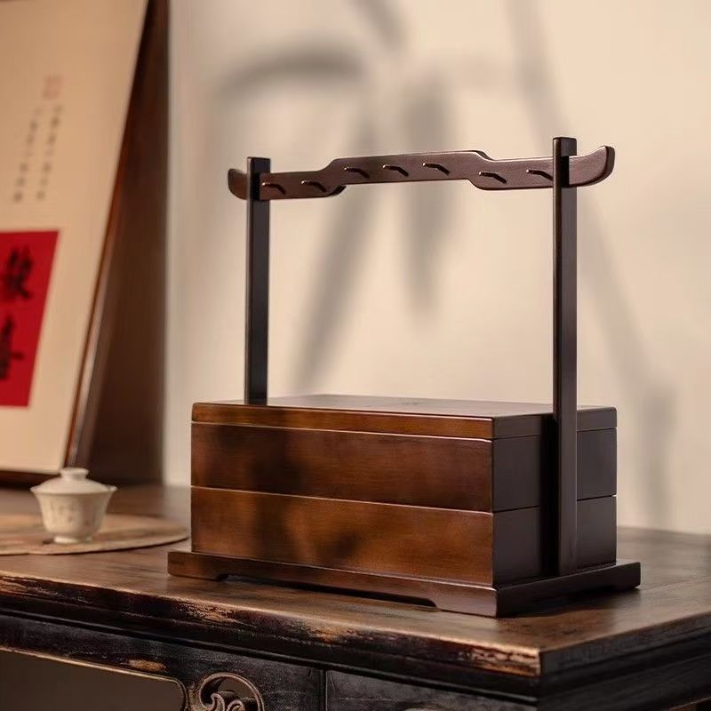 収蔵級文房四宝セット 硯 松煙墨 毛筆 紙付き 筆架付属 書道 贈り物に最適