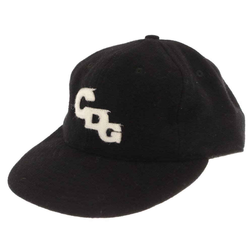 COMME des GARCONS (コムデギャルソン) ×Ebbets Field Flannels SZ-K604 エベッツフィールドフランネルズ  CDGロゴ ウールベースボールキャップ 帽子 ブラック - メルカリ