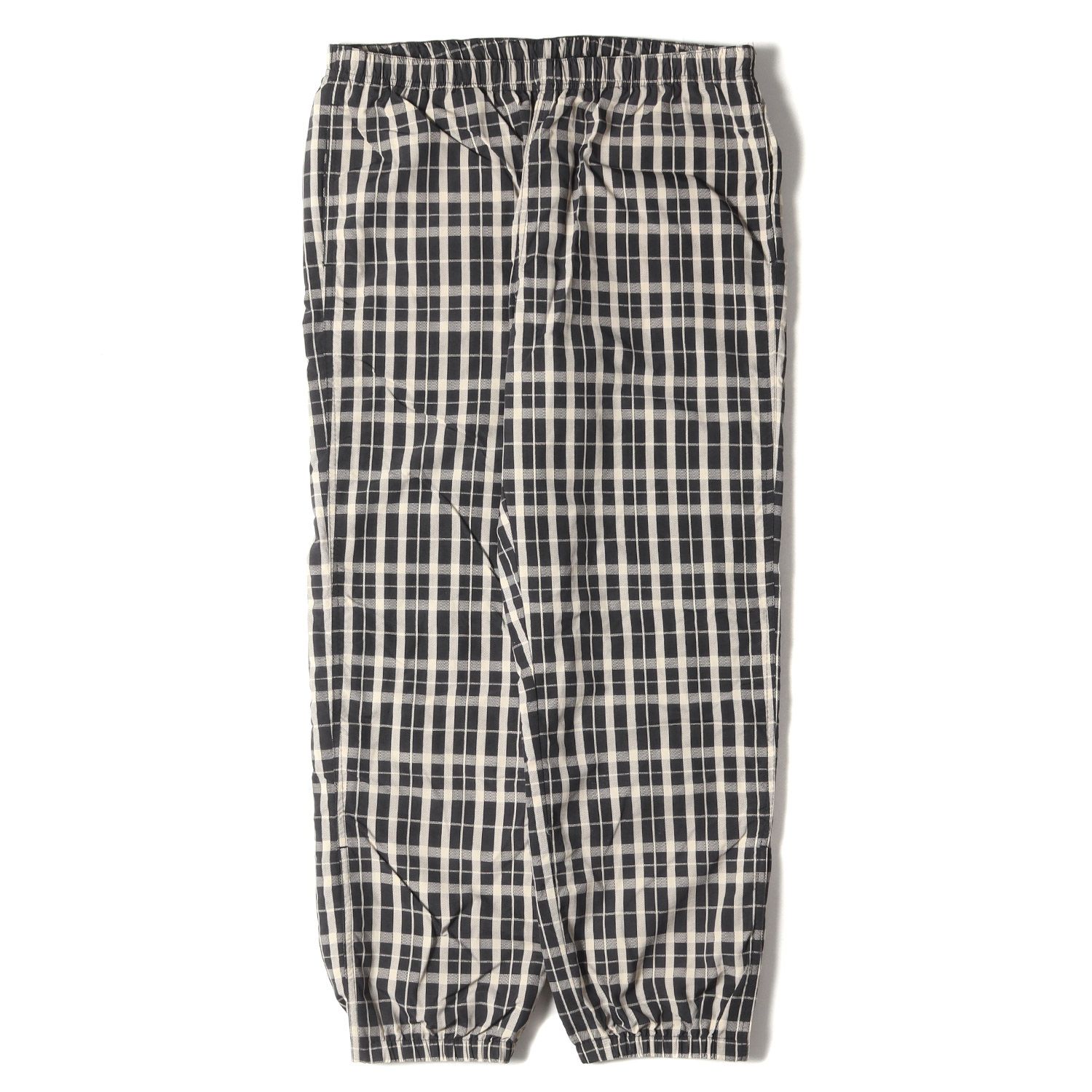 Supreme シュプリーム パンツ サイズ:L 18AW チェック ナイロン トラック パンツ Nylon Plaid Track Pant ブラック ベージュ ボトムス ズボン【メンズ】