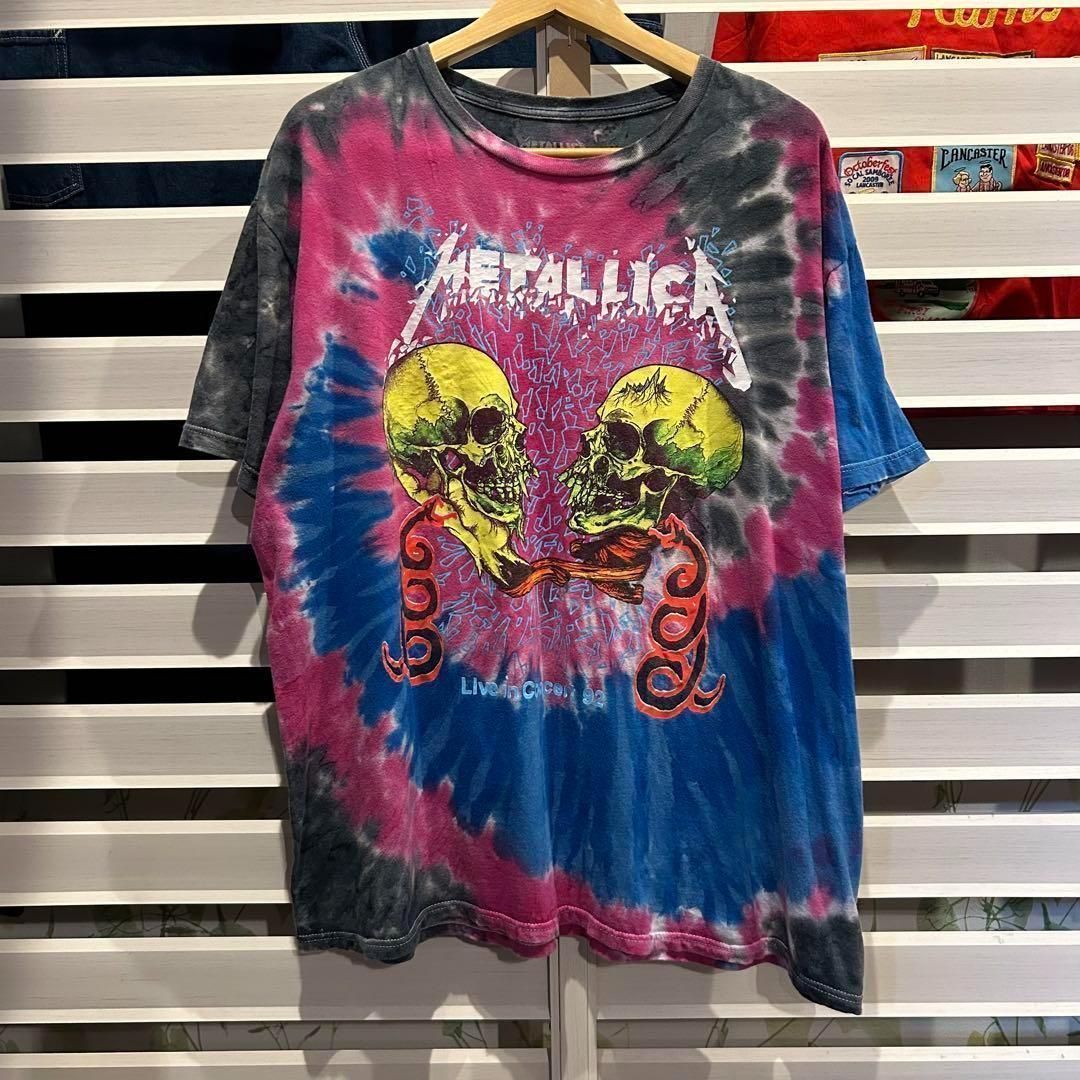 METALLICA 1992年 ツアー復刻プリントTシャツ タイダイ 2XL