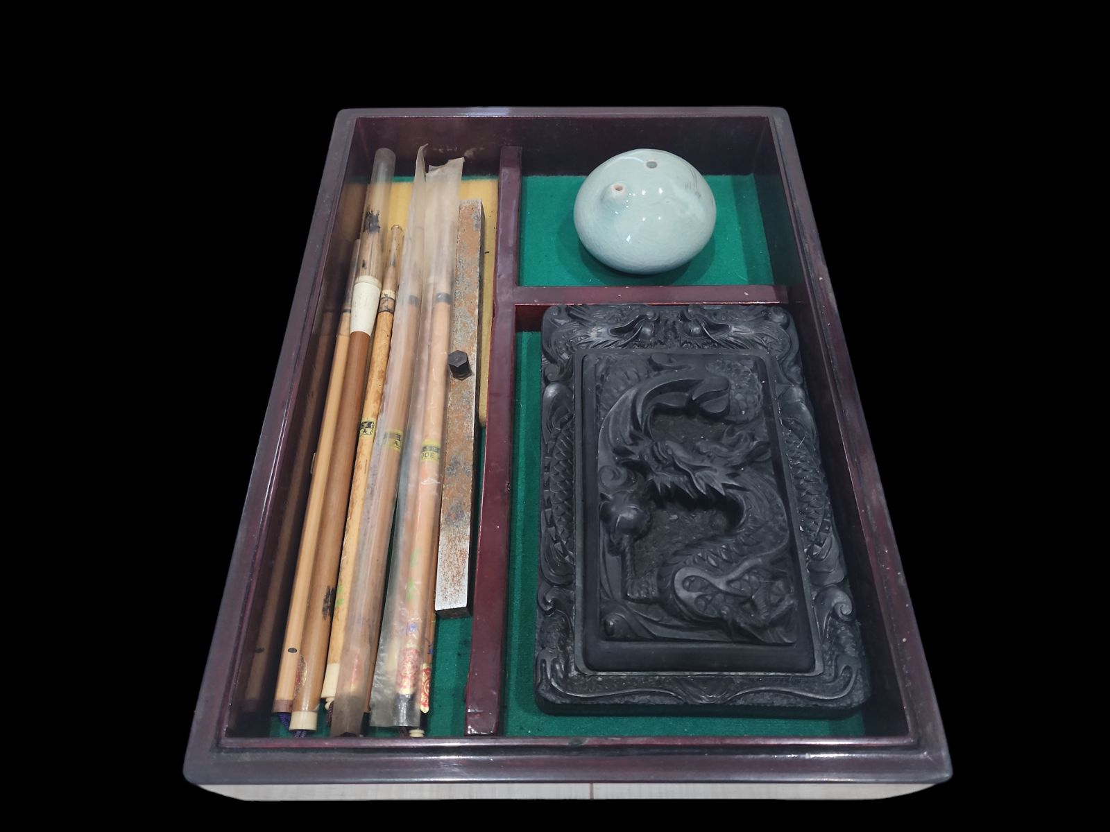古墨 鐡斎翁書畫寶墨 書道具 墨 硯 文鎮 水滴 筆 おまとめ 中国 KH2
