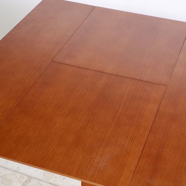 伸長式 ダイニングセット 4点セット 〔 テーブル ×1 チェア ×2脚 ベンチ ×1 ブラウン 〕 シェルフラック付き 組立式 代引不可 MARWIL-DEMENAGEMENTS_CH