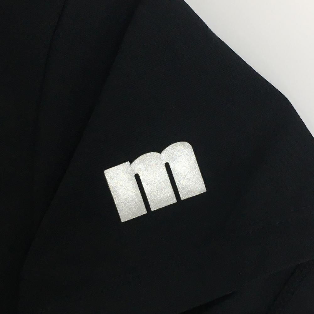 未使用 munsing ゴルフウエア 半袖 黒ハイネック 超美品】マンシングウェア 半袖ハイネックシャツ 黒×シルバー