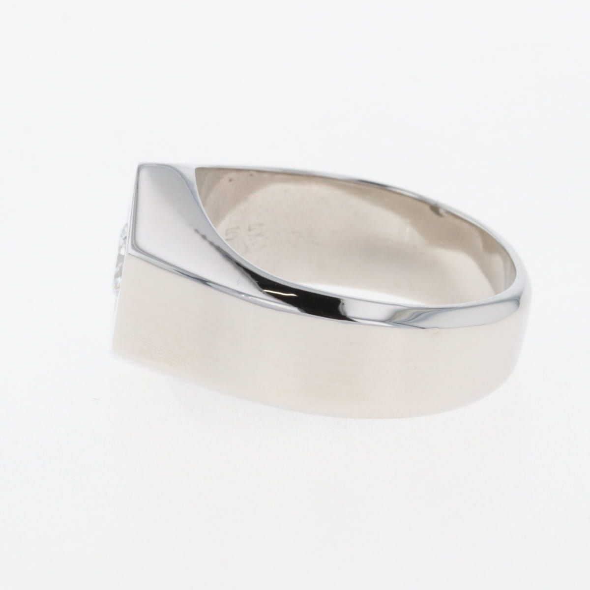 PT900 プラチナ 印台 リング ダイヤモンド0.25ct 一粒ダイヤ 19