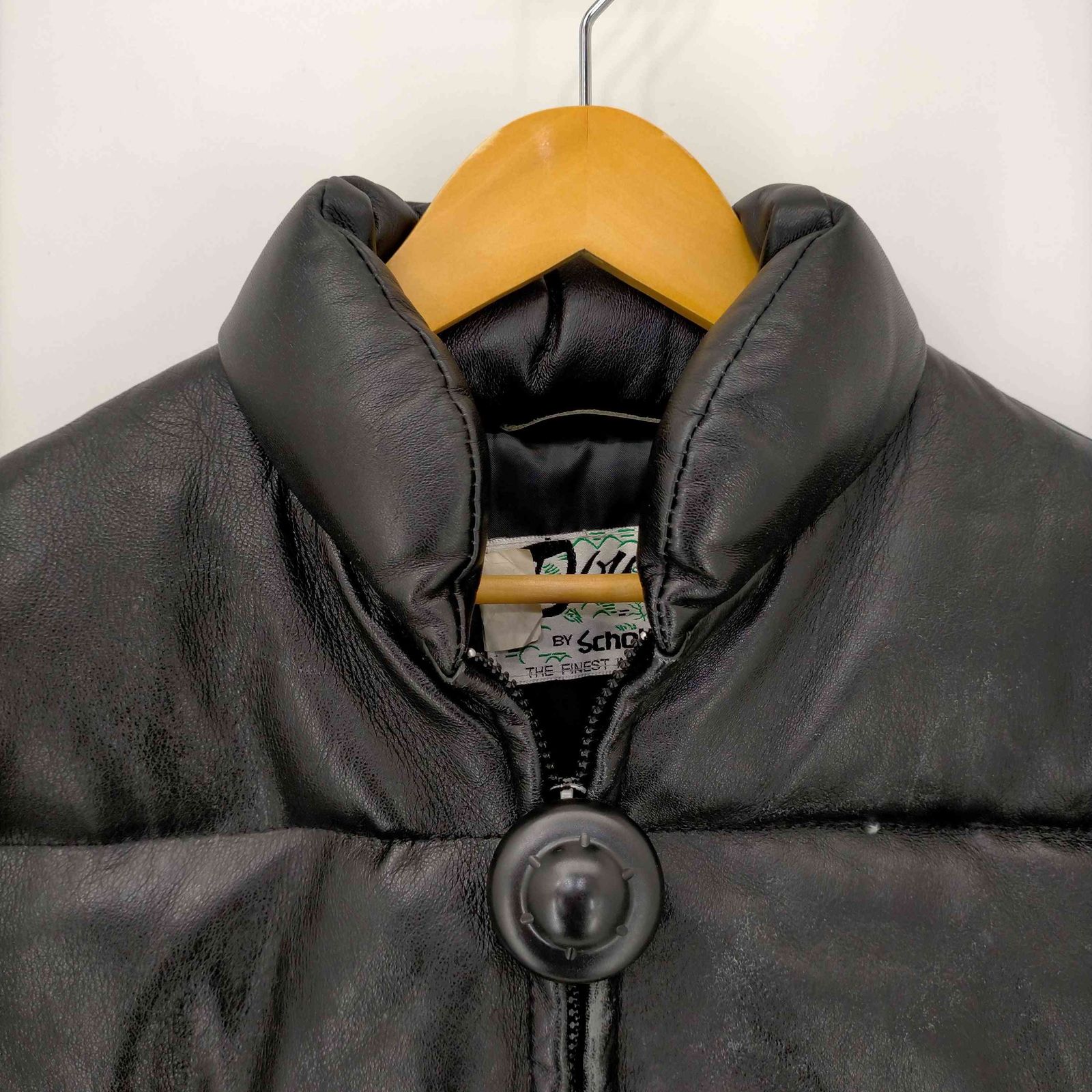 Schott ダウンジャケット 黒 US40 シープスキン