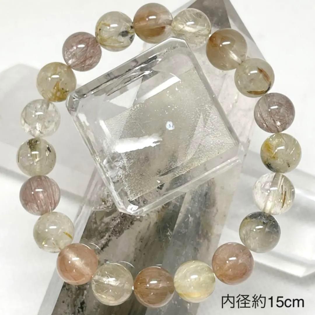 注文 ルチルクオーツ パワーストーンブレスレット 内径約15cm