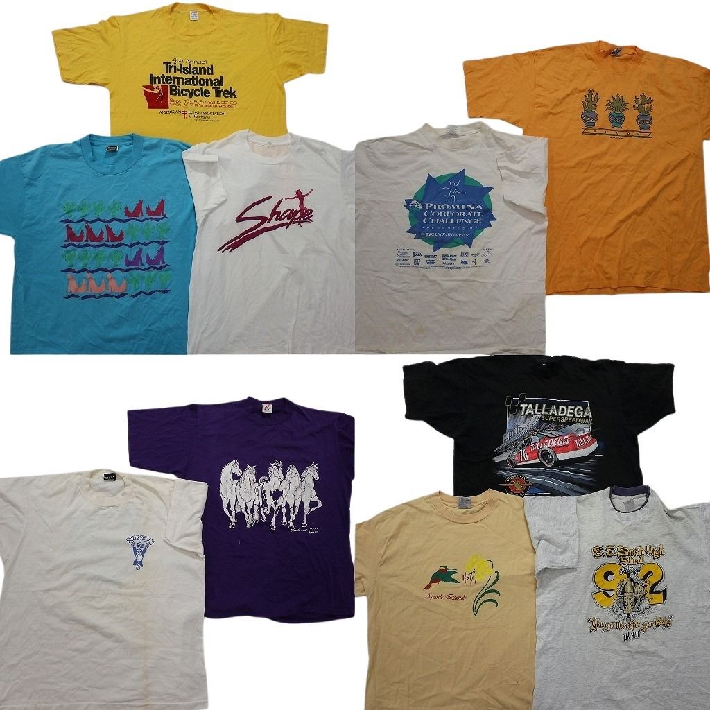 古着卸 まとめ売り ～90s シングルステッチ オールド 半袖Tシャツ 10枚 