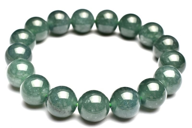 1点物】グアテマラ産◇希少 ブルージェダイト 青翡翠 11.5mm