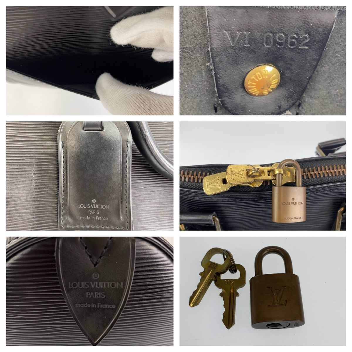 LOUIS VUITTON ルイヴィトン エピ キーポル45 ブラック 黒 ゴールド 