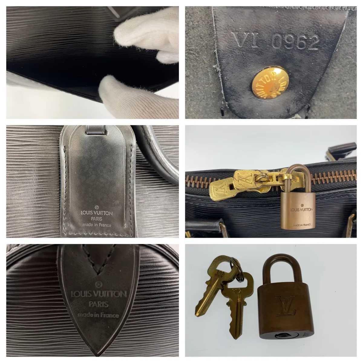 LOUIS VUITTON ルイヴィトン エピ キーポル45 ブラック 黒 ゴールド 
