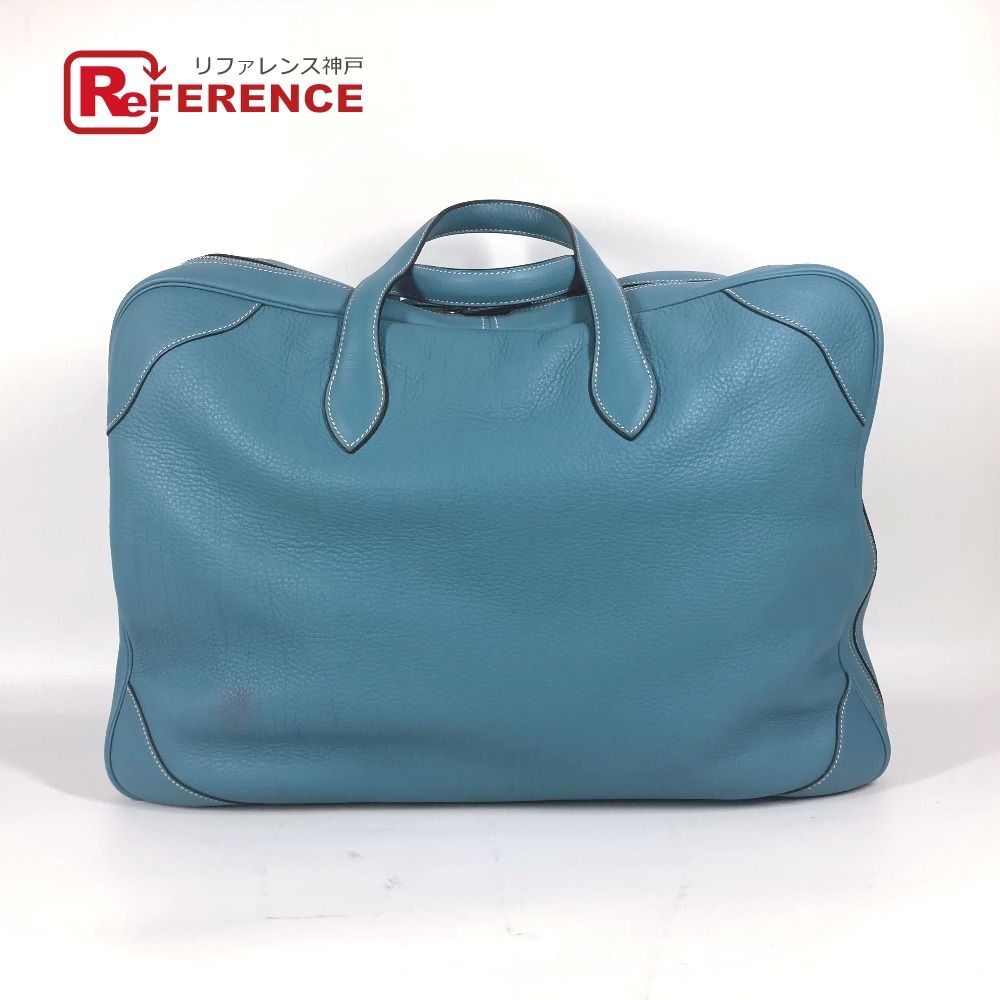 【新品未使用】エルメス ヴィクトリア50 トリヨンクレマンス T刻 ブルージーン 新品未使用】エルメス ヴィクトリア50 トリヨンクレマンス T刻