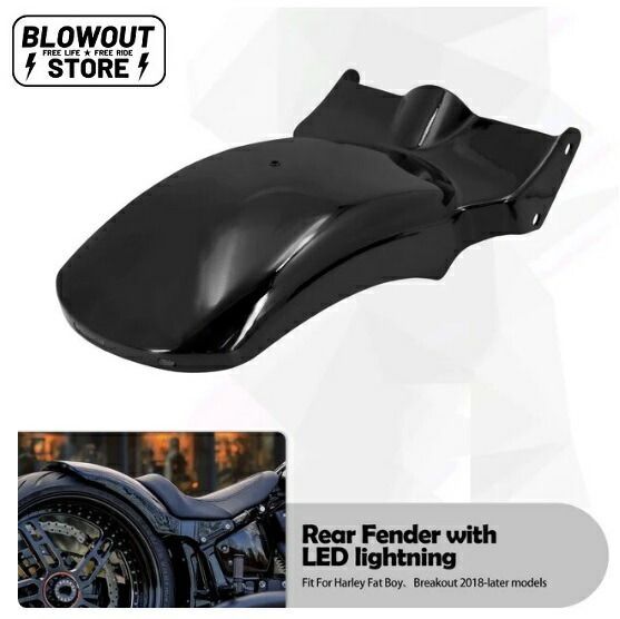 ハーレー ブレイクアウト リアフェンダー LED ウインカー ブレーキランプ Softail Fat Boy FXDR Breakout 2018 -2025ファットボーイ ボブ ソフテイル