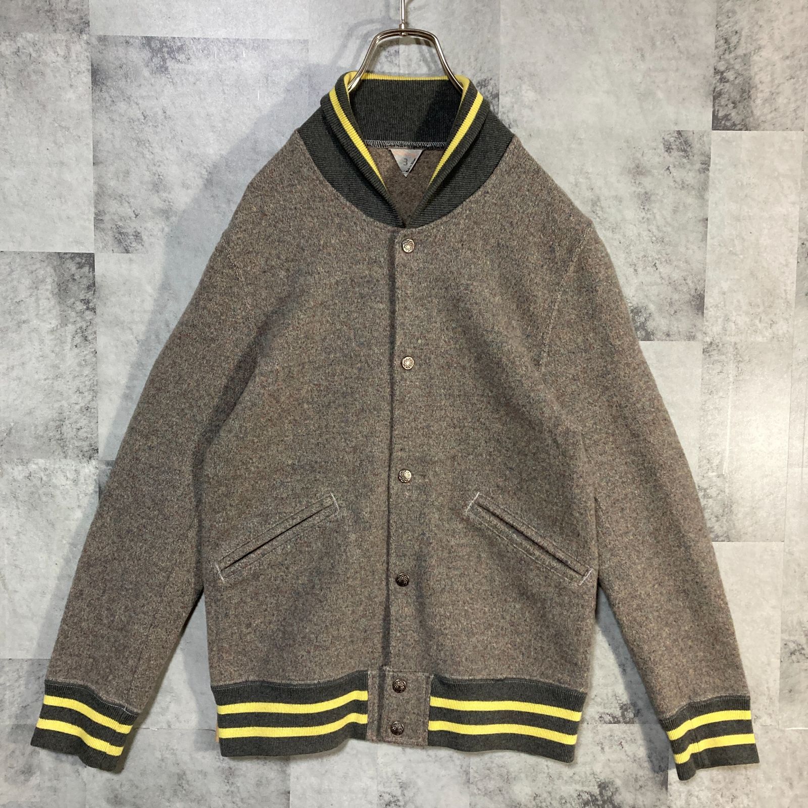 Filmelange フィルメランジェ アワードジャケット ウール スナップボタン ライトグレー