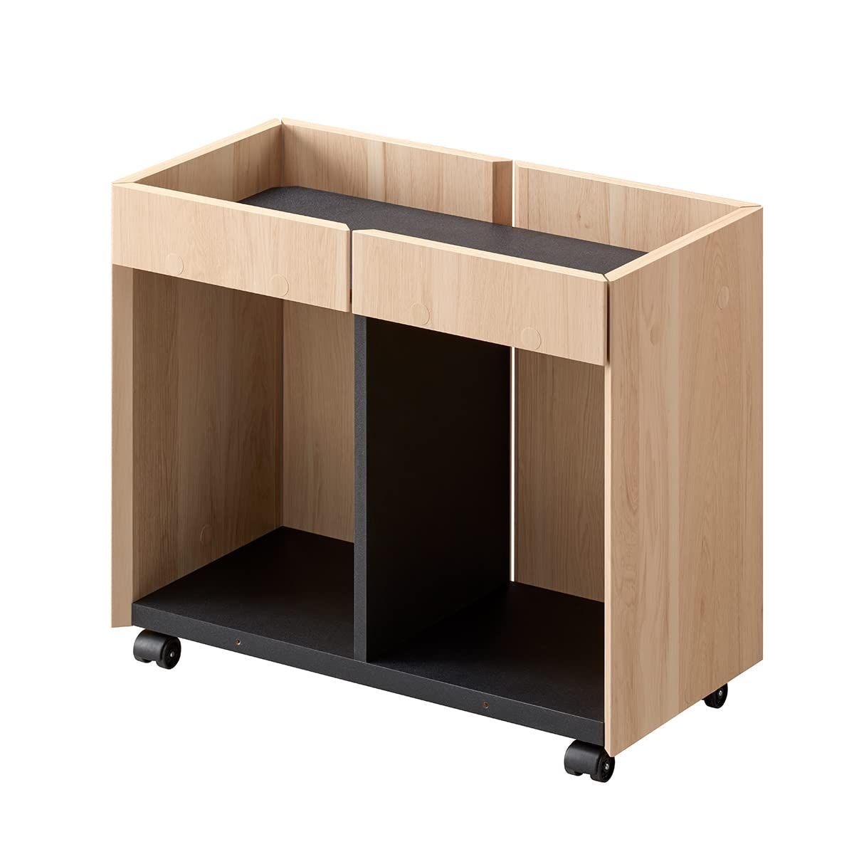 商品 WPM-5060DE-NA キャスター付き A4ファイル対応 ナチュラル 高さ50.2cm 奥行30.1cm 幅59.4cm ダブルサイズ オフィスワゴン point Work デスク下収納 朝日木材加工
