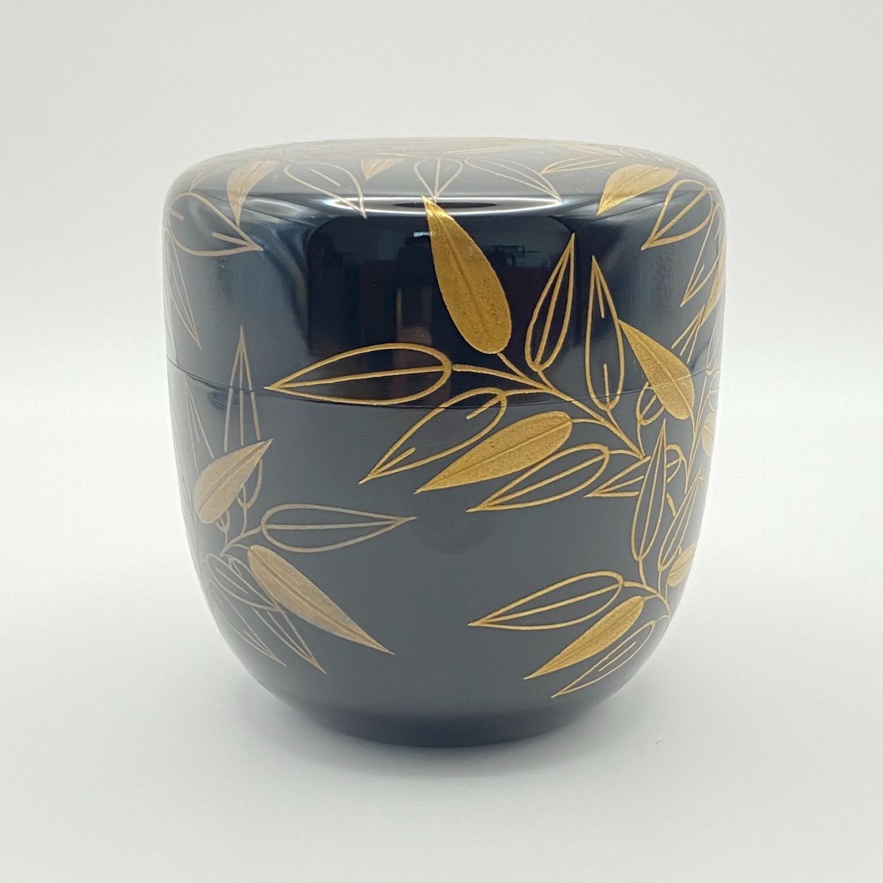 茶道具 加賀蒔絵 中村恭蔵作 四君子蒔絵 中棗 紫野 山口萬拙極め箱