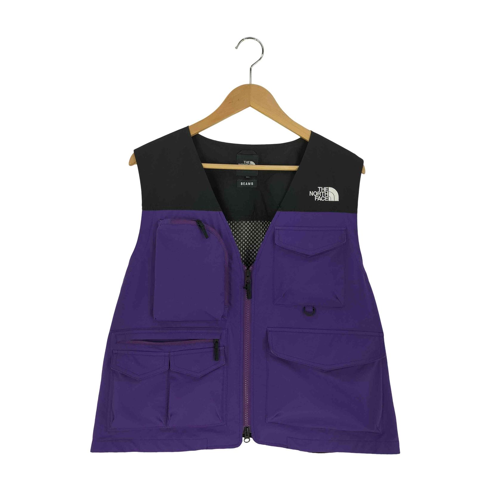 【送料無料】美品 THE NORTH FACE ベスト ノースフェイス ビームス beams 別注 OUTDOOR UTILITY VEST ベージュ　Lサイズ　ナイロン Runners Pulse