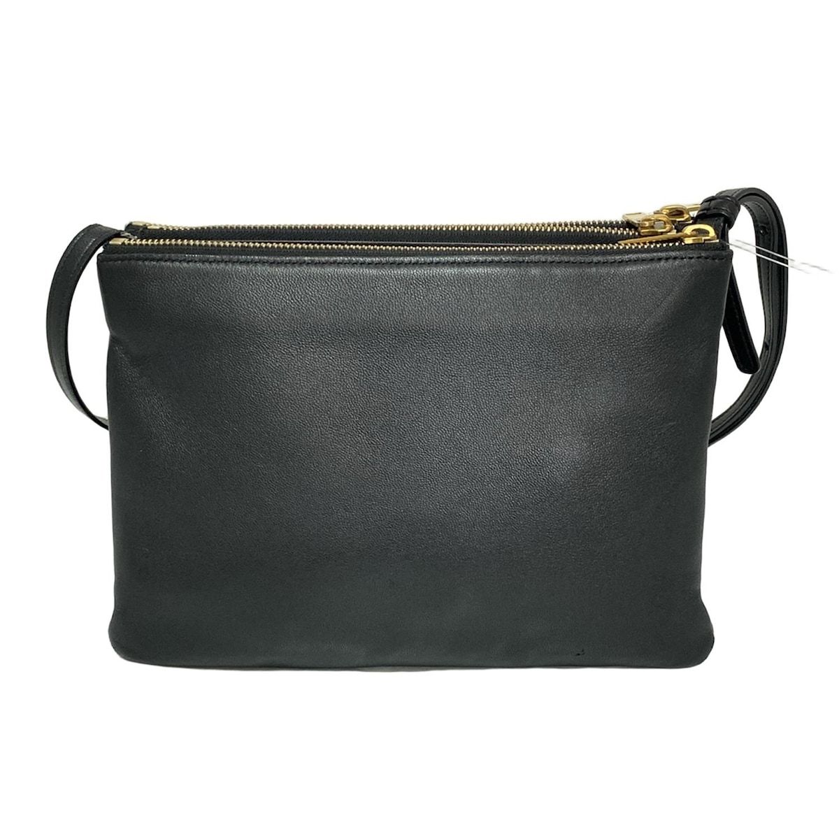 CELINE(セリーヌ) ショルダーバッグ トリオラージ 黒 レザー CELINE(セリーヌ) ショルダーバッグ トリオラージ 黒 レザー
