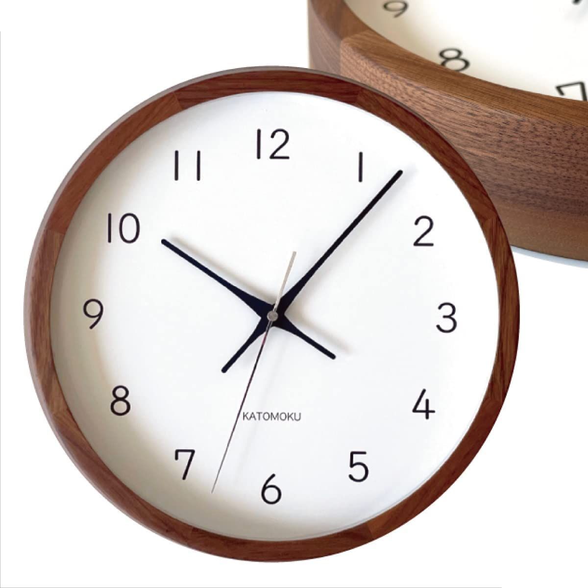 新品 KATOMOKU muku clock 13 ウォー 電波時計 1261