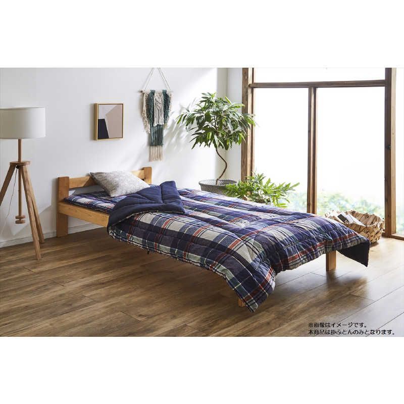 送料無料 ♥ 未開梱 イケヒコ 防ダニ掛布団 ソフィア ダブルサイズ 190×210cm|ネイビー
