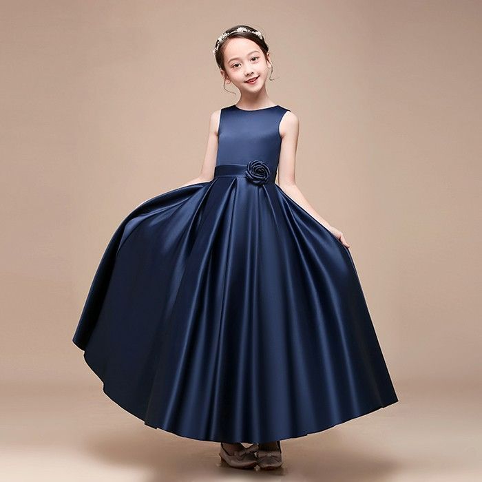 子供ドレス 発表会ドレス こどもドレス キッズドレス 韓国 ジュニアドレス 女の子 ロングドレス タフタ素材を使用したドレス 子供 結婚式 七五三 ドレス 子供 フォーマル 子供フォーマル コンクール ドレス 子どもドレス muself03