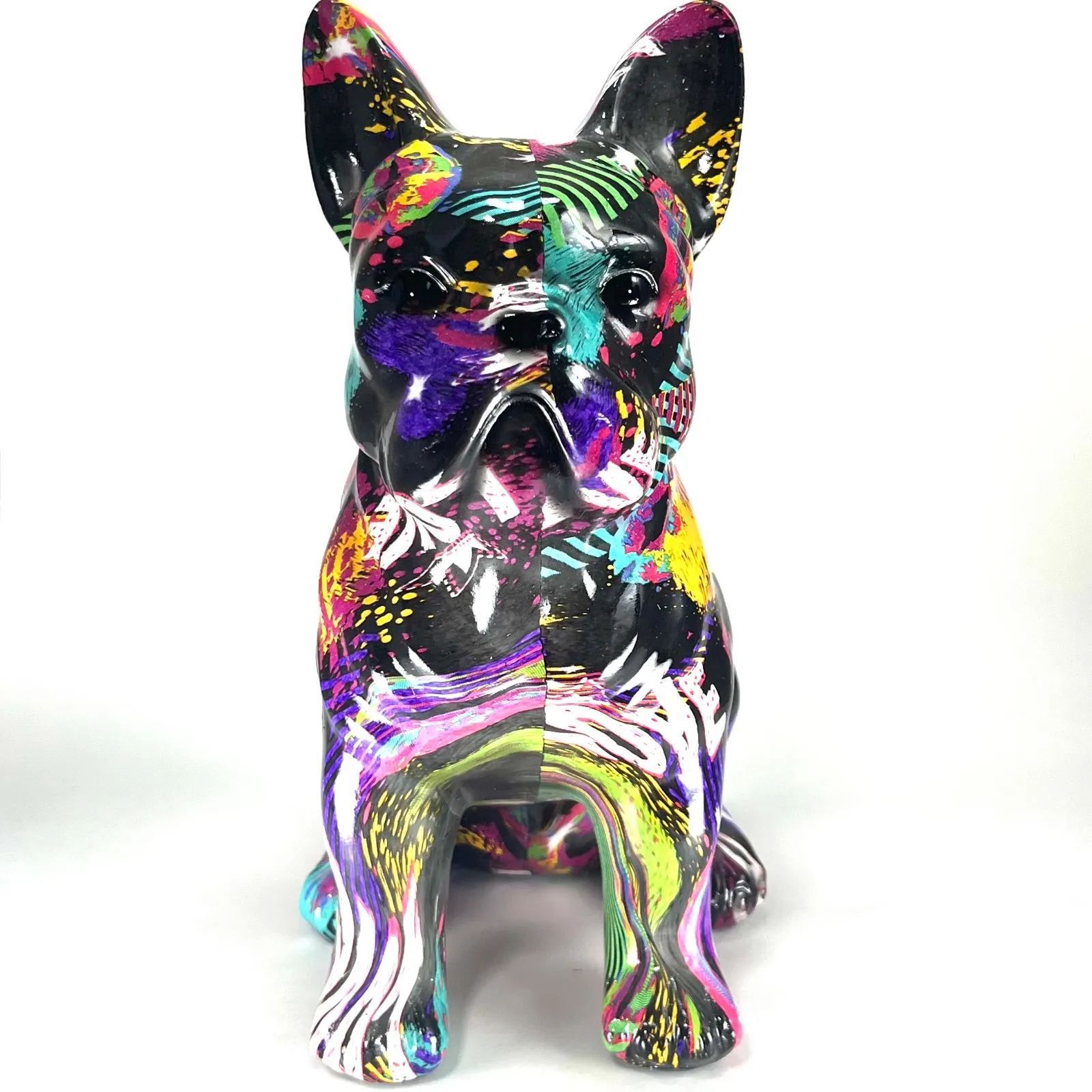 犬のオブジェ　フレンチブルドッグの置物　動物　像　人形　インテリア　フィギュア 人気商品】フレンチブルドッグ フレブル カラフル 置物