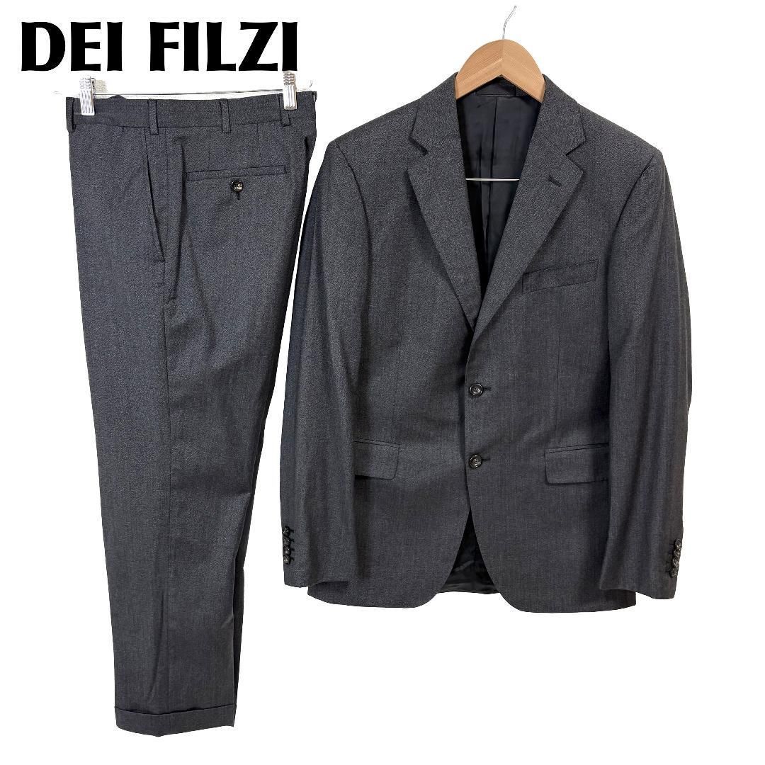 DEI FILZI メンズスーツセットアップ 46 ダークグレー 無地